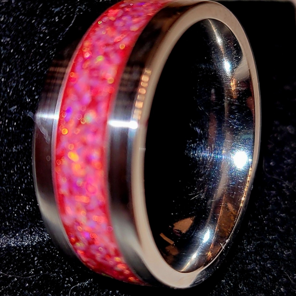 Custom Made Crushed Opal Ring